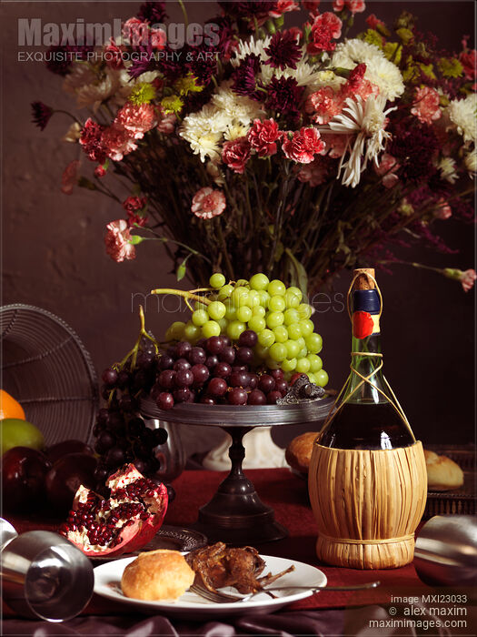 Festive Dinner Still Life Stock photo of Festive Dinner Still Life Buy commercial use license at MaximImages