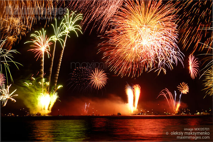 Stock photo of Fireworks Buy commercial use license at MaximImages