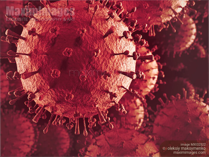 Flu virus H1N1 H5N1 influenza A virus red particles pandemic concept artistic 3D illustration Stock image of Flu virus H1N1 H5N1 influenza A virus red particles pandemic concept artistic 3D illustration Buy commercial use license at MaximImages