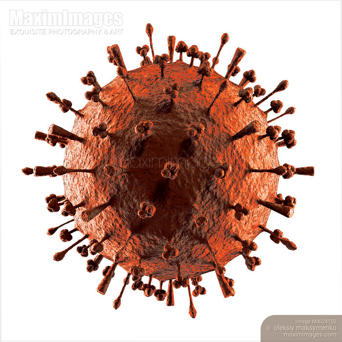 Stock photo of Flu virus Influenza A particle Buy commercial use license at MaximImages