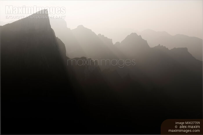 Foggy mountan landscape sunset nature scenery at Tianmen Zhangjiajie Stock photo of Foggy mountan landscape sunset nature scenery at Tianmen Zhangjiajie Buy commercial use license at MaximImages
