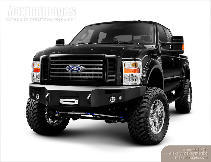 Ford F-250 Super Duty Truck Isolated on white Stock photo of Ford F-250 Super Duty Truck Isolated on white Buy commercial use license at MaximImages