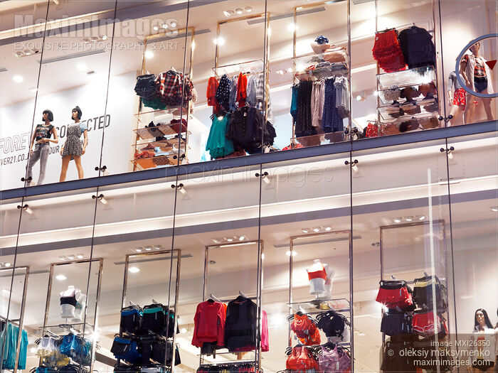 Stock photo of Forever 21 store window display in Japan Buy commercial use license at MaximImages