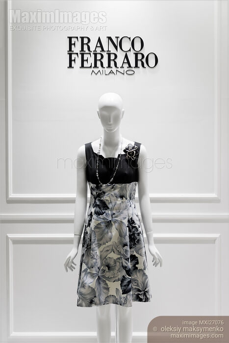 Stock photo of Franco Ferraro fashion store display Buy commercial use license at MaximImages