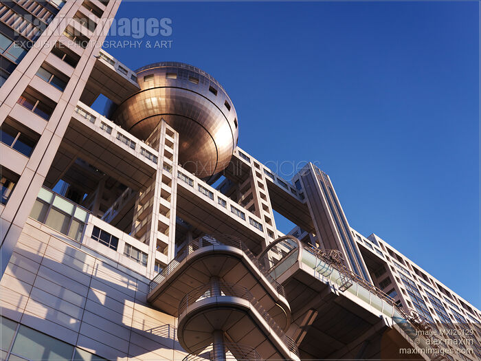 Stock photo of Fuji TV building in Odaiba Tokyo Buy commercial use license at MaximImages