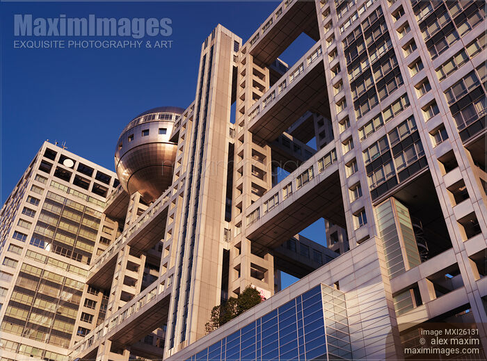 Stock photo of Fuji TV building in Odaiba Tokyo Japan Buy commercial use license at MaximImages