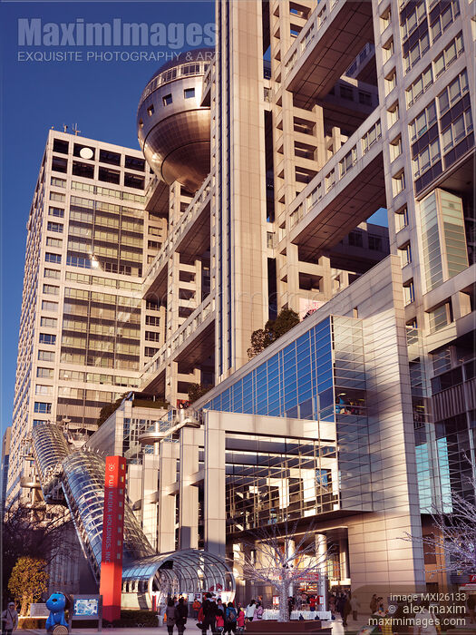 Stock photo of Fuji TV building in Odaiba Tokyo Japan Buy commercial use license at MaximImages