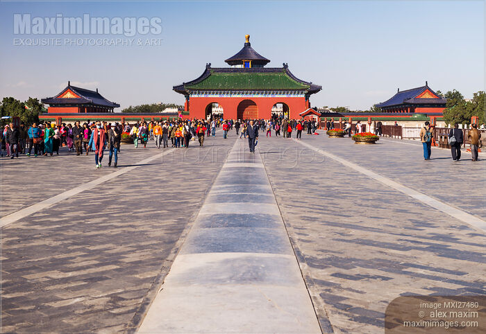 Stock photo of Gate at The Temple of Heaven in Beijing Buy commercial use license at MaximImages