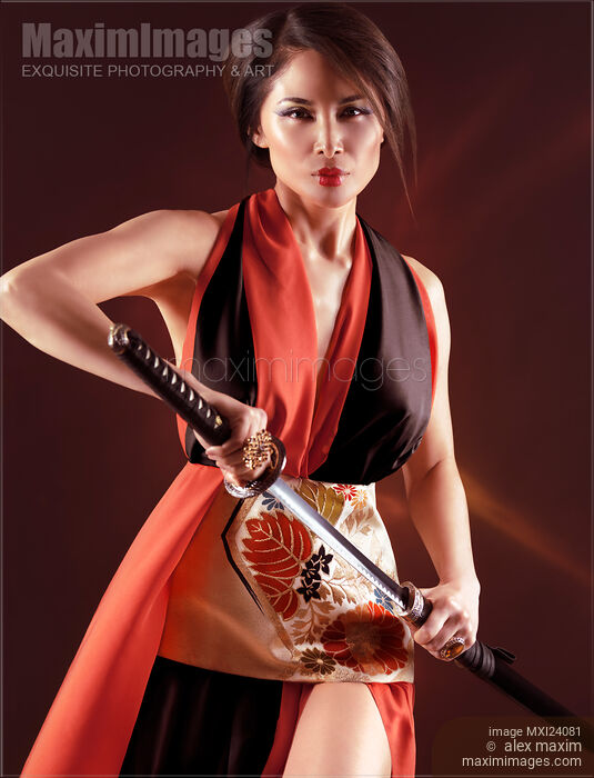 Stock photo of Geisha warrior Buy commercial use license at MaximImages