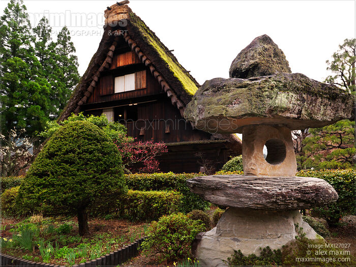 Stock photo of Gero Onsen Gassho Village historic Japanese architecture Buy commercial use license at MaximImages