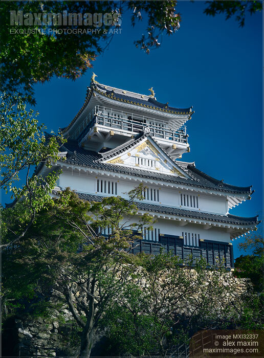 Gifu Castle Gifu-jo under blue sky Gifu Japan Stock photo of Gifu Castle Gifu-jo under blue sky Gifu Japan Buy commercial use license at MaximImages