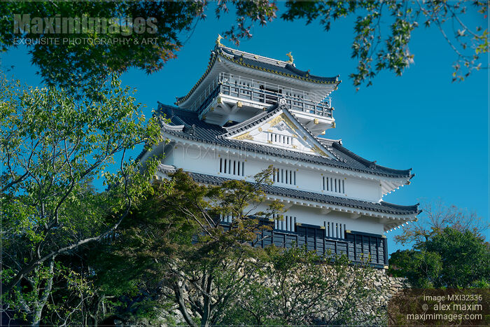 Stock photo of Gifu Castle Gifujo in a sunny daytime scenery Japan Buy commercial use license at MaximImages