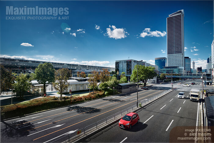 Gifu city central train station Gifu-eki in downtown scenery Japan Stock photo of Gifu city central train station Gifu-eki in downtown scenery Japan Buy commercial use license at MaximImages