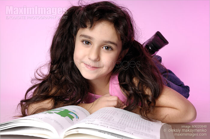 Stock photo of Girl with a Book Buy commercial use license at MaximImages