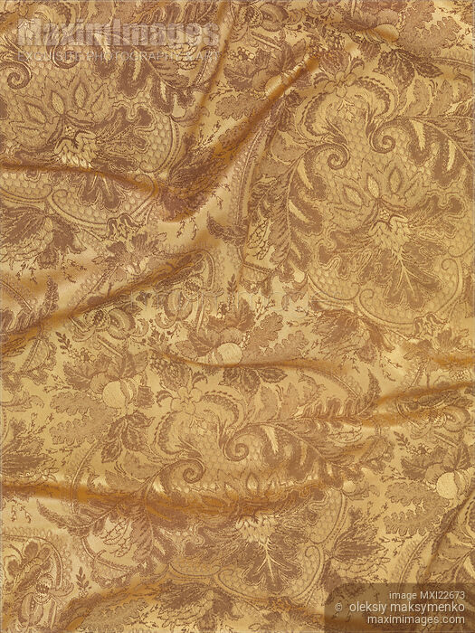 Stock photo of Gold Fabric Background Buy commercial use license at MaximImages