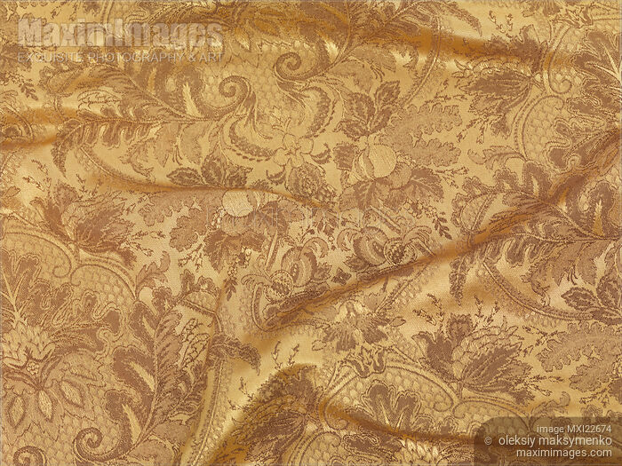 Stock photo of Gold Fabric Background Buy commercial use license at MaximImages