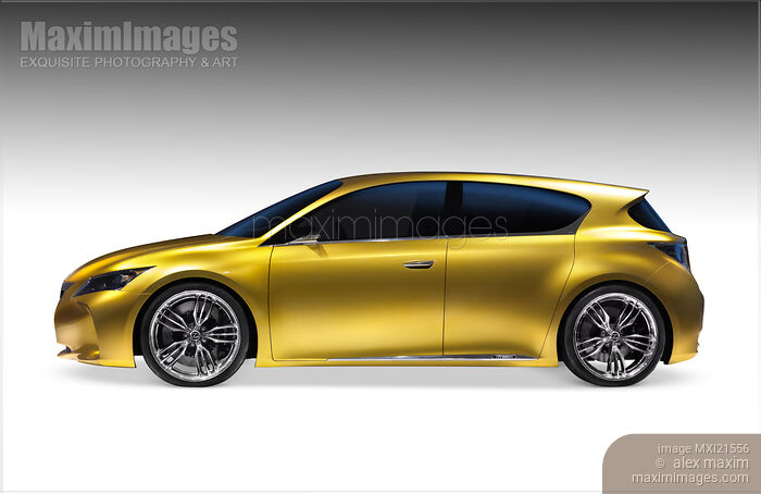 Gold Lexus LF-Ch Hybrid Car Stock photo of Gold Lexus LF-Ch Hybrid Car Buy commercial use license at MaximImages