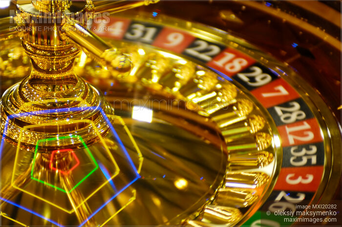 Golden Casino Roulette Stock photo of Golden Casino Roulette Buy commercial use license at MaximImages