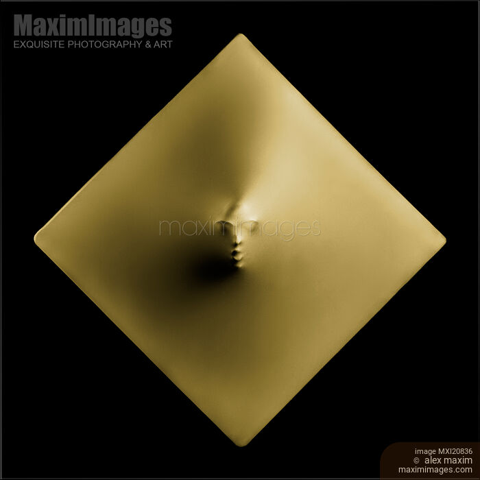 Stock photo of Golden Diamond Abstract Alien Cube Buy commercial use license at MaximImages