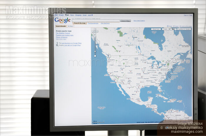 Stock photo of Google Maps Buy commercial use license at MaximImages