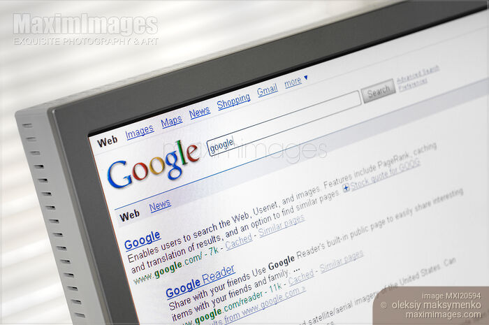 Stock photo of Google Search Engine Buy commercial use license at MaximImages
