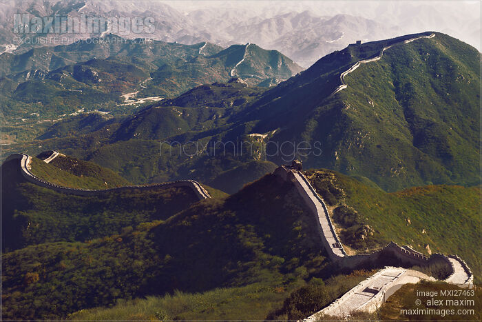 Stock photo of Great Wall of China landscape scenery in Badaling Buy commercial use license at MaximImages
