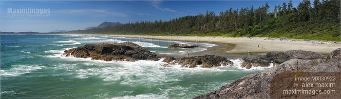 Stock photo of Green Point beach at Pacific Rim National Park panoramic scenery Tofino Vancouver Island Canada Buy commercial use license at MaximImages