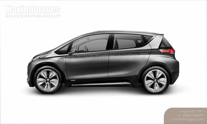 Grey Chevrolet Bolt EV concept electric car side view Stock photo of Grey Chevrolet Bolt EV concept electric car side view Buy commercial use license at MaximImages