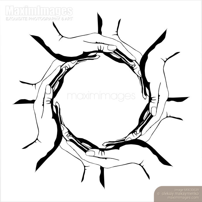 Group of people making a circle shape with hands Conceptual symbol illustration design Stock image of Group of people making a circle shape with hands Conceptual symbol illustration design Buy commercial use license at MaximImages