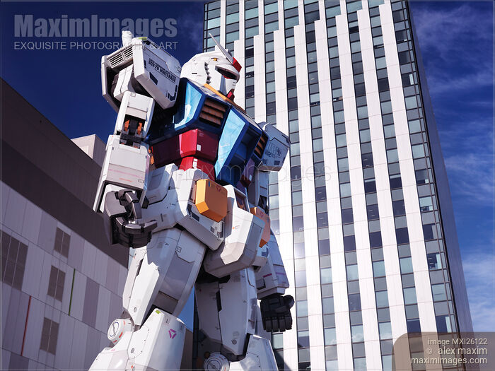 Stock photo of Gundam RX-78-2 statue in Tokyo Japan Buy commercial use license at MaximImages