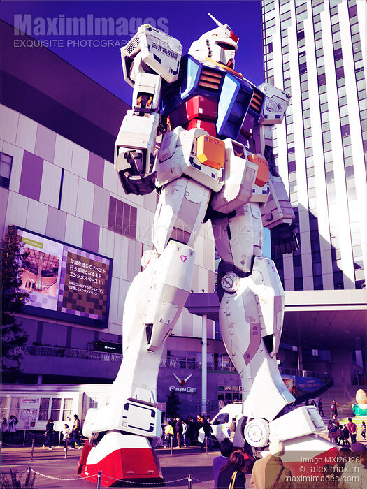 Stock photo of Gundam statue at Diver City Odaiba Tokyo Japan Buy commercial use license at MaximImages