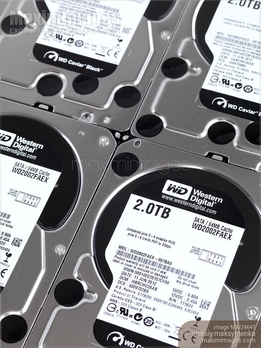 Stock photo of Hard drives Buy commercial use license at MaximImages