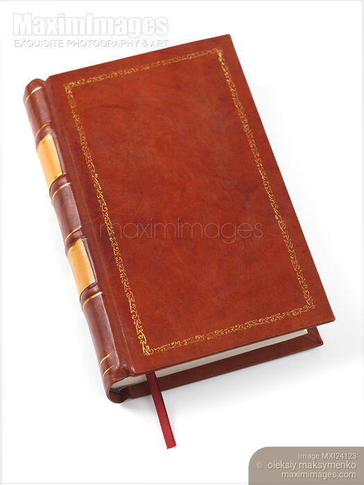 Hardcover leather bound book Stock photo of Hardcover leather bound book Buy commercial use license at MaximImages