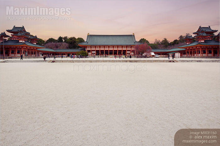 Stock photo of Heian Shrine Heian-Jingu shinto shrine in Kyoto Japan Buy commercial use license at MaximImages