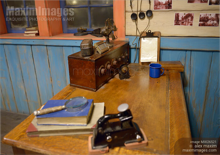 Stock photo of Historic communication equipment Buy commercial use license at MaximImages
