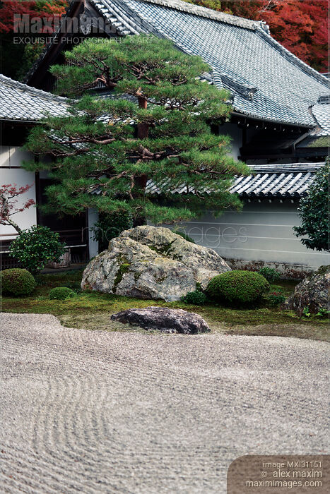 Hojo-teien karesansui rock Zen garden at Nanzenji Temple Hojo Stock photo of Hojo-teien karesansui rock Zen garden at Nanzenji Temple Hojo Buy commercial use license at MaximImages