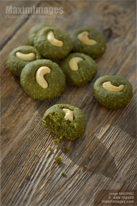 Home-made Japanese Matcha cookies Stock photo of Home-made Japanese Matcha cookies Buy commercial use license at MaximImages