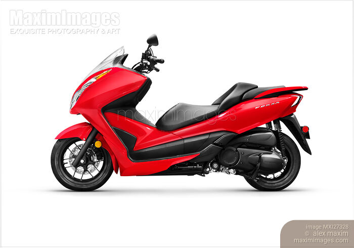 Stock photo of Honda Forza ABS motor scooter Buy commercial use license at MaximImages