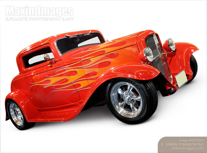 Stock photo of Hot Rod Ford Coupe 1932 custom vintage car Buy commercial use license at MaximImages