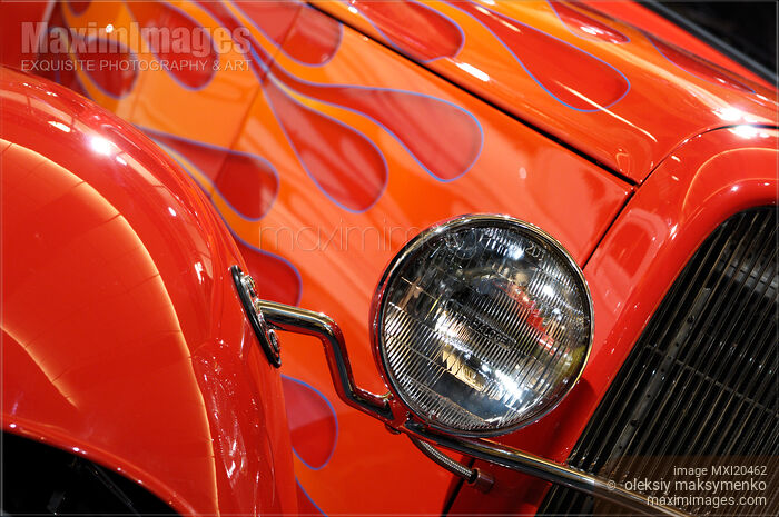 Hot Rod Ford Coupe 1932 vintage car detail Stock photo of Hot Rod Ford Coupe 1932 vintage car detail Buy commercial use license at MaximImages