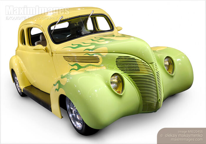 Stock photo of Hot Rod Ford Coupe 1938 vintage car Buy commercial use license at MaximImages
