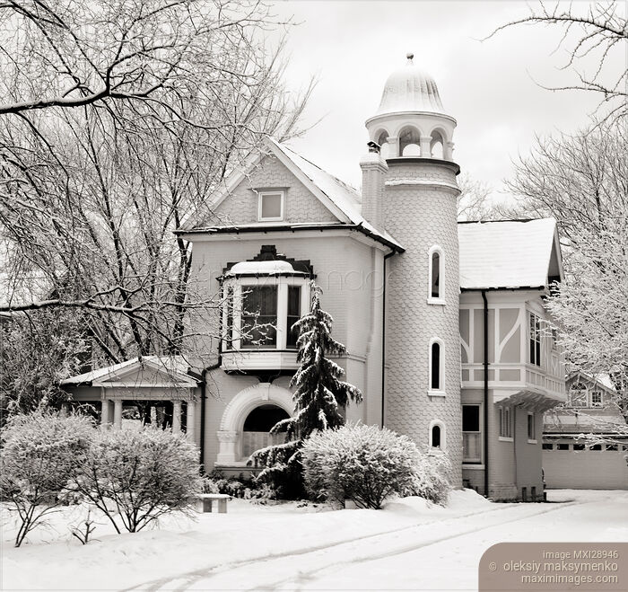 Photo Of House Covered With Snow Stock Image Mxi246