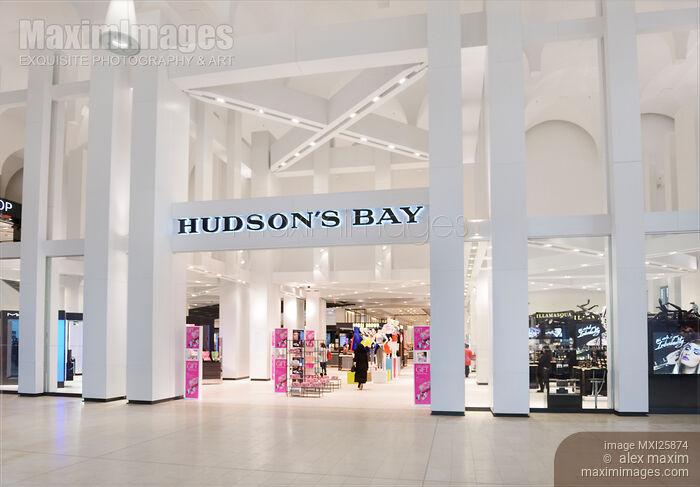 Stock photo of Hudsons Bay store front at Yorkdale shopping mall Canada Buy commercial use license at MaximImages