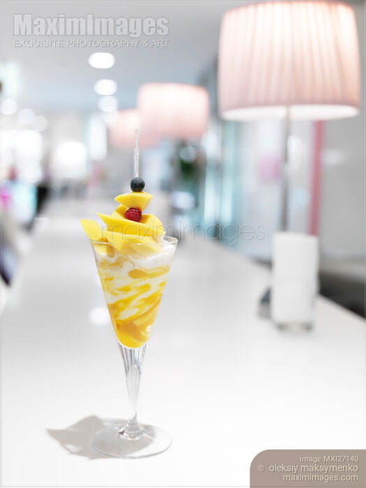 Ice cream and mango parfait Stock photo of Ice cream and mango parfait Buy commercial use license at MaximImages