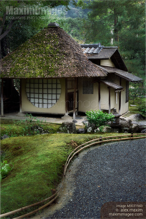 Stock photo of Ihoan Tea Hut Chashitsu Historic Japanese tea house at Kodai-ji Kyoto Buy commercial use license at MaximImages