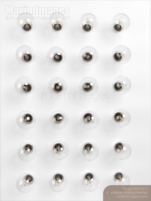 Stock photo of Incandescent light bulbs Buy commercial use license at MaximImages