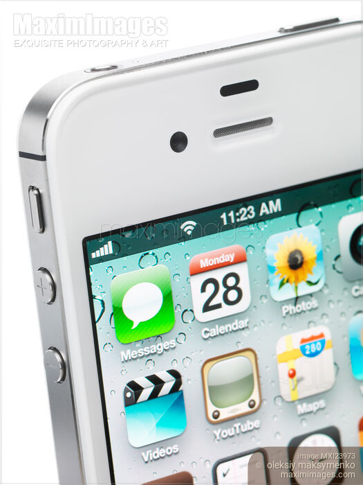 Stock photo of iPhone 4S Smartphone Closeup Buy commercial use license at MaximImages