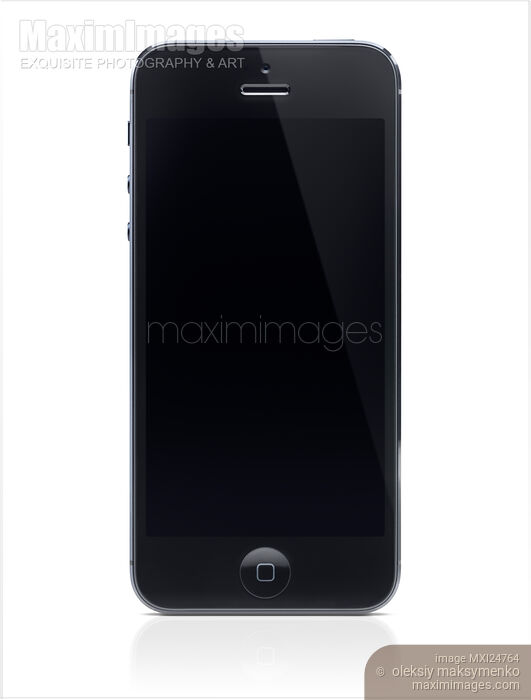 Stock photo of iPhone 5 with blank screen Buy commercial use license at MaximImages