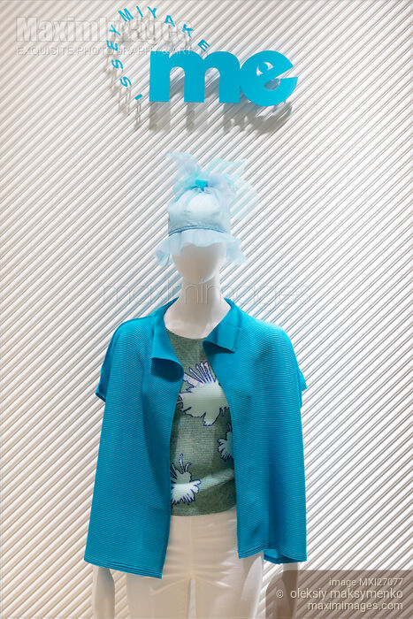 Stock photo of Issey Miyake fashion store display in Japan Buy commercial use license at MaximImages