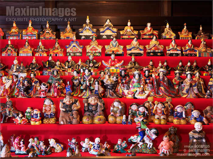 Stock photo of Japanese Hina ornamental dolls set Buy commercial use license at MaximImages